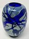 Art Glass Vase Signed Frederick Warren 1995 Cobalt Blue