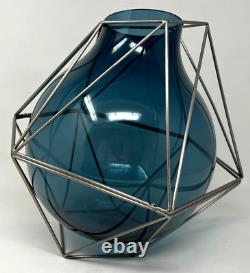 Atelier Swarovski Framework Vase BLUE Glass/Stainless Steel