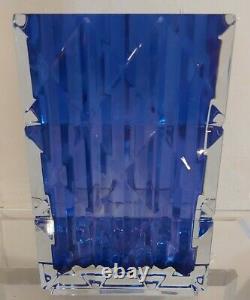 BACCARAT BLUE LUXOR 8 1/4 VASE RETAILS $990. SIGNED (STUNNING)NEWithWithTAG NO BOX