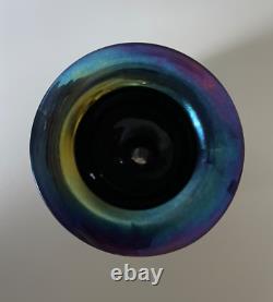 BEAUTIFUL ROBERT EICKHOLT OPALESCENCE AURENE VASE, 5.5 x 4.5 INCHES, 1997