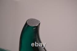 BLENKO 971M Teal Crackle Glass FISH Vase Mid Century MCM Winslow Anderson 16.5