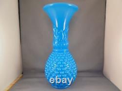 Baccarat France Blue Opaline Glass Large Pineapple Vase 11 5/8 Excellent