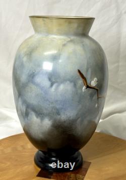 Baccarat Opaline Art Glass Hand Painted Enamel Japonisme Bird Vase 19th C