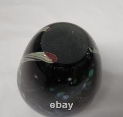 Barbara Bendzunas Signed Oil Spot Art Glass Vase 1996 Handblown Studio Glass