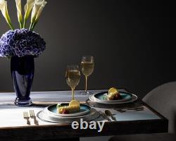 Barski Handmade Glass Footed Round Vase Cobalt 12 H Made in Europe