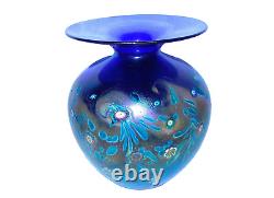 Beautiful Cobalt Monet Vine Vase Iridescent Murrini Vines Ken Ingrid Hanson