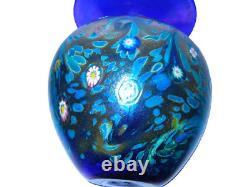 Beautiful Cobalt Monet Vine Vase Iridescent Murrini Vines Ken Ingrid Hanson