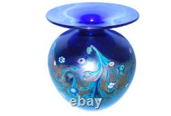 Beautiful Cobalt Monet Vine Vase Iridescent Murrini Vines Ken Ingrid Hanson