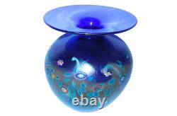 Beautiful Cobalt Monet Vine Vase Iridescent Murrini Vines Ken Ingrid Hanson