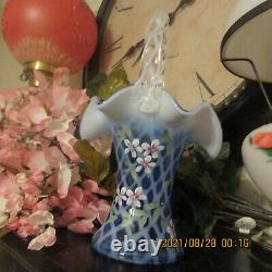 Beautiful Fenton Vase Signed Stands About 9 1/2 Tall