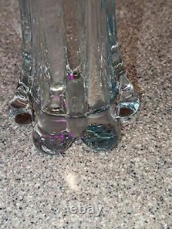Beautiful Hand Blown And Fused Vase Murano Inspired 13 Tall