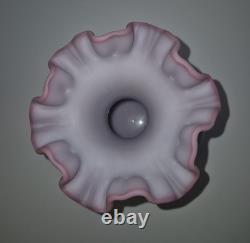 Beautiful Large Fenton Hand Painted Blue Burmese Art Glass Vase 1605