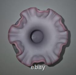 Beautiful Large Fenton Hand Painted Blue Burmese Art Glass Vase 1605