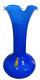 Beautiful Murano Glass Vase 14 Scalloped top, Cobalt Blue, Murano Italy, video