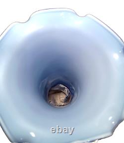 Beautiful Murano Glass Vase 14 Scalloped top, Cobalt Blue, Murano Italy, video