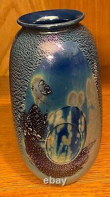 Beautiful ROBERT EICKHOLT STUDIO Art Glass Vase Signed Dated 1985 Perfect