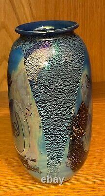 Beautiful ROBERT EICKHOLT STUDIO Art Glass Vase Signed Dated 1985 Perfect