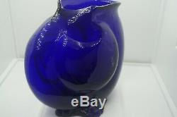 Beautiful Vintage Cambridge Glass Colbalt Blue Shell Vase