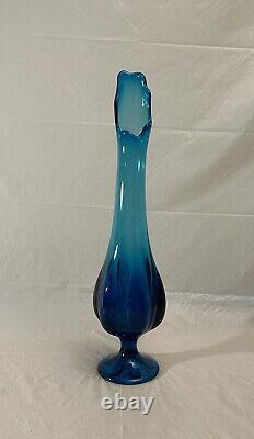 Beautiful Vintage EPIC BLUE (Bluenique) By Viking 18 Tall Swung Vase