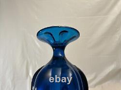 Beautiful Vintage EPIC BLUE (Bluenique) By Viking 18 Tall Swung Vase