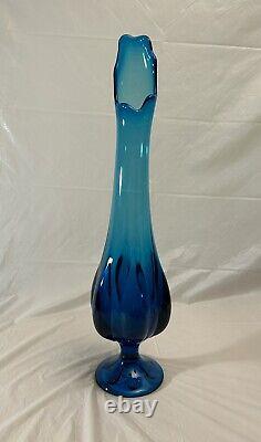 Beautiful Vintage EPIC BLUE (Bluenique) By Viking 18 Tall Swung Vase