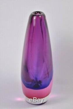 Beautiful Vintage Italian Modernist Pink & Blue Vase c1960's