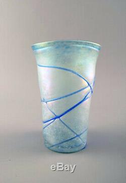 Bertel Vallien for Kosta Boda, Sweden. Vase in light blue mouth blown art glass