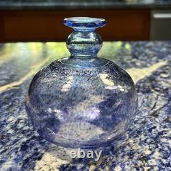 Bertil Vallien Kosta Boda VTG #47836 Antikva Signed Purple/Blue Glass Vase Rare
