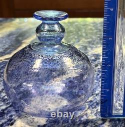 Bertil Vallien Kosta Boda VTG #47836 Antikva Signed Purple/Blue Glass Vase Rare