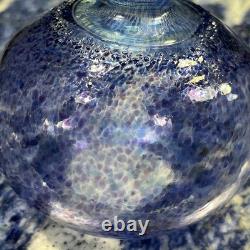 Bertil Vallien Kosta Boda VTG #47836 Antikva Signed Purple/Blue Glass Vase Rare
