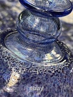 Bertil Vallien Kosta Boda VTG #47836 Antikva Signed Purple/Blue Glass Vase Rare
