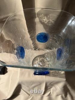 Blenko 439 Flared Crackle Glass Vase