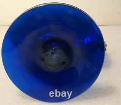 Blenko American Glass Fish Vase Blue And Green