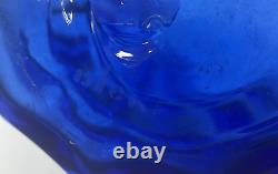Blenko Blue Bubble Glass Vase by Wayne Husted