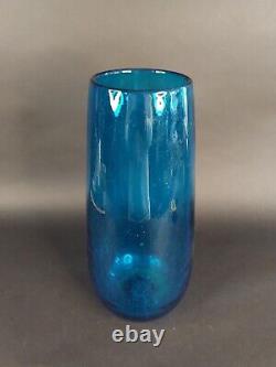 Blenko Blue Vase 12 1/4 High