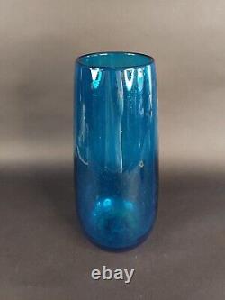 Blenko Blue Vase 12 1/4 High