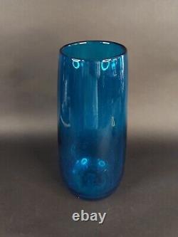 Blenko Blue Vase 12 1/4 High