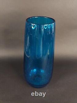 Blenko Blue Vase 12 1/4 High