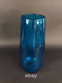 Blenko Blue Vase 12 1/4 High