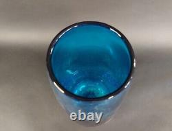 Blenko Blue Vase 12 1/4 High