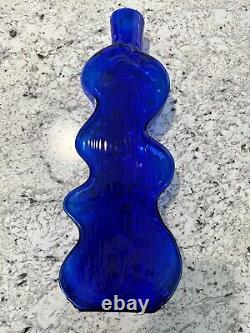 Blenko Cobalt Blue Puzzle Wiggle Vase Hank Adams