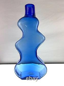 Blenko Glass 9616L Puzzle Vase in Azure