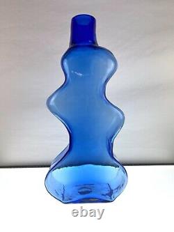 Blenko Glass 9616L Puzzle Vase in Azure