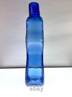 Blenko Glass 9616L Puzzle Vase in Azure