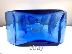 Blenko Glass 9616L Puzzle Vase in Azure