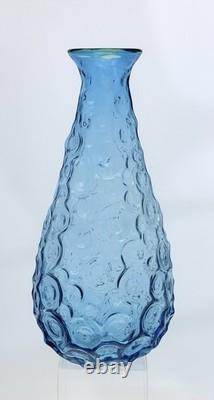 Blenko Handmade Glass 4303-HA Large Vase in Ice Blue & Topaz Hank Adams Design