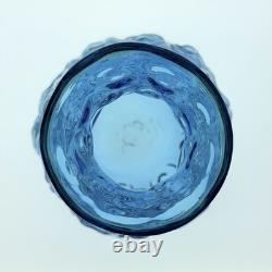 Blenko Handmade Glass 4303-HA Large Vase in Ice Blue & Topaz Hank Adams Design