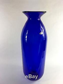 Blenko Mid Century Art Glass Floor Vase 23