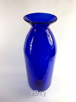 Blenko Mid Century Art Glass Floor Vase 23