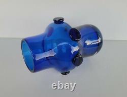 Blenko Vase #5935 Persian Blue Blob 1959 Made 1 year only Vintage Mid Century